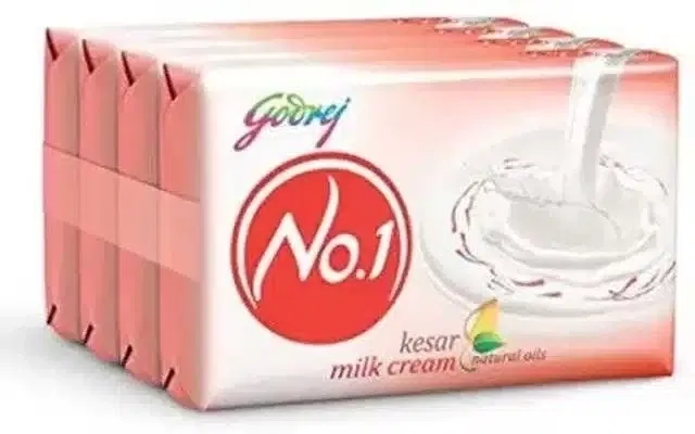 Godrej No.1 Kesar Milk Cream Soap 4X43 g (Pack of 4)