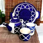 Ceramic Tea Kettle Set with 2 Pcs Cups 