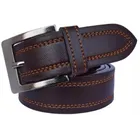 Faux Leather Belt for Men (Brown, 26)