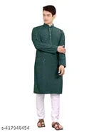 Embroidered Ethnic Kurta Set for Men 