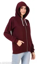 Fleece Solid Jackets for Women 