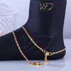 Brass Gold Plated Anklet Set 