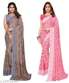 Georgette Saree for Women, Pack of 2 