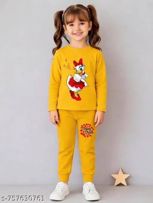 Cotton Blend Clothing Set for Girls, Yellow (18-24 Months)