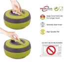 Asian Cosmos Non DLX Casserole Set of 3, Assorted [600 ml, 1000 ml, 1500 ml]
