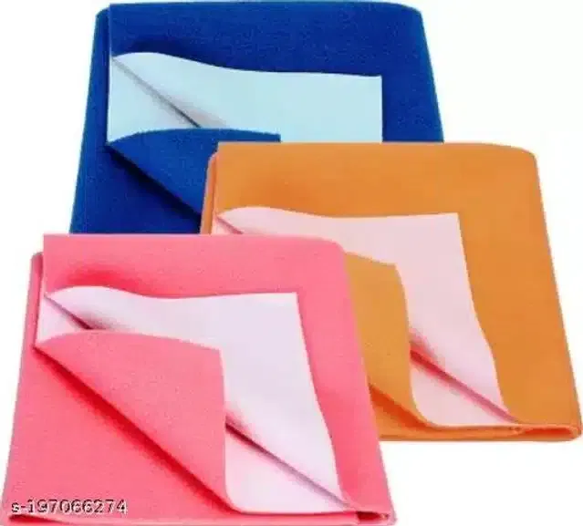Microfibre Mattress Protection Sheet (Multicolor, 28x20 inches) (Pack of 3)