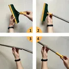 2 in 1 Floor Scrub Brush with Squeegee 120 Rotating Tile Brush for Cleaning Bathroom Patio Kitchen Toilet