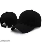 Cotton Blend Baseball Cap With Arm Sleeves, Black, Pack of 2