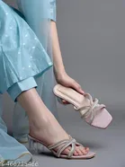 Shoetopia Embellished Heel Sandals 