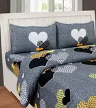 Glace Cotton Printed Double Bedsheet with Two Pillow Covers 