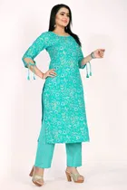 Cotton A-Line Kurti with Pant 