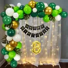 Jungle Theme 8th Birthday Balloon Decoration Kit , Multicolor, Pack Of 67