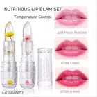 Set of 2 Flower Jelly Lipstick Glossy Finish Waterproof Long Lasting Lip Balm Lips