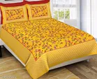 Cotton Queen Bedsheet with 2 Pillow Cover 