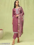 Georgette Embroidered Kurta Set for Women 