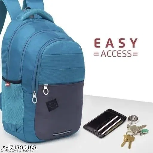 Leather Backpack for Men & Women, Blue