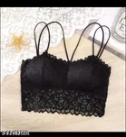 Net Bra for Women, Black 
