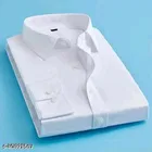 Cotton Blend Solid Shirt for Men, White 