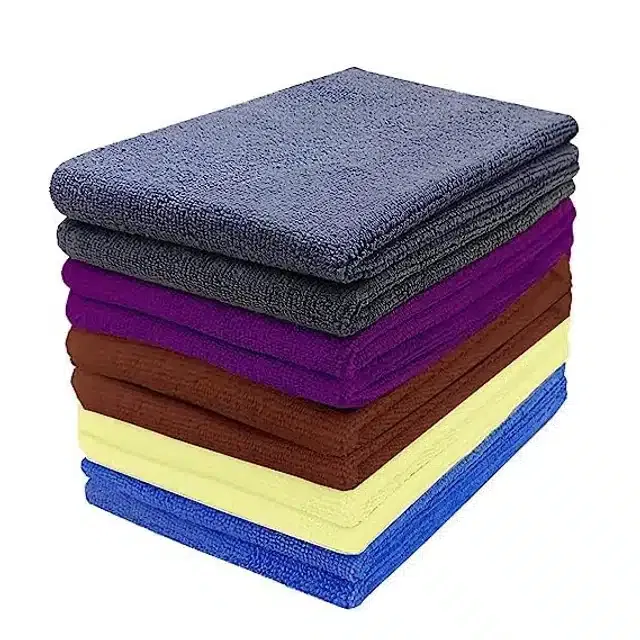 Microfiber Multipurpose Kitchen Napkins (Multicolor, Pack of 10)