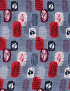 Arch Fab Floral Single Bedsheet 60x90inch Printed Grey/Red