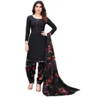 Crepe Polka Dots Unstitched Suits Fabric for Women 