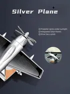 Dhairya Creation Silver Solar Glider Airplane Perfume for Car Dashboard Decoration- Pack of 1