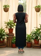 Floral Align Straight kurti for Women 