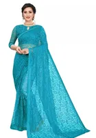 Net Floral Saree for Women 