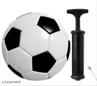 Football No. 5 & Air Pump with Pin (Black & White, Set of 2)