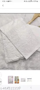 Elastic Waistband Embroidered Cotton Blend Palazzos for Women 