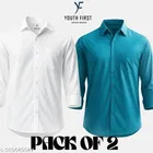 Cotton Blend Solid Shirts for Men, Multicolor 