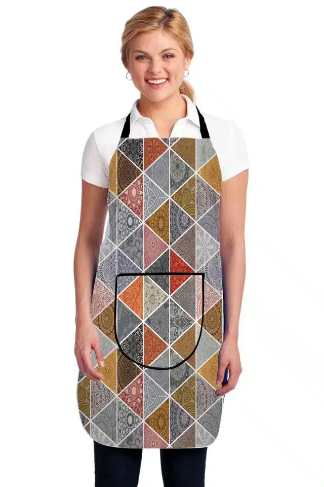 PVC Printed Kitchen Apron (Multicolor)