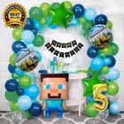 Mine Craft Theme 5th Birthday Balloon Decoration Kit For Kids, Multicolor, Pack Of 72