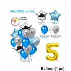 5th Happy Birthday Balloon Decoration,Blue,Set Of 1