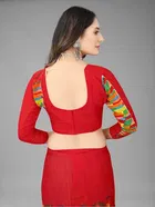 Trendy Georgette Saree with Blouse Piece For Women 