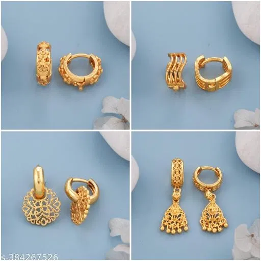 Earrings Combo,Gold-Plated Earrings,South,Indian,Maharastrian,High Quality Earrings For Women Girls
