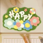 Polyester Textured Doormat, Multicolor 