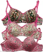 Cotton Blend Printed Padded Bra for Women 