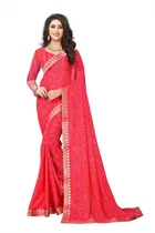 कानूड़ा फैंसी विमेंस जॉर्जेट फ्लावर प्रिंटेड साड़ी 