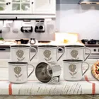 LEROYAL 6 Pcs Stainless Steel Tea Cups 