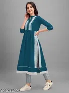 Naira Cut Rayon Embellished Kurti for Women 