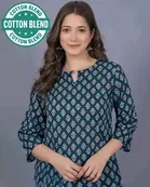 Cotton Block Print Short Kurti for Women 