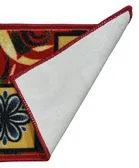 Enyra Red Flower Printed Anti Slip Tufted Mat 38x58 