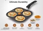 Aluminium Nonstick Grill Mini Uttapam Tawa (Black, 1000 ml)