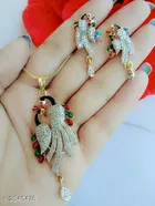 Alloy Necklace with Earrings for Women 