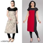 Crepe Printed Kurti for Women 