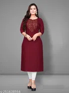 Embroidered Rayon Kurti for Women 