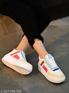 Colorblocked Synthetic Sneakers for Women 
