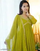 Embroidered Anarkali Kurta Set for Women 