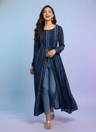 Stripe Naira Cut Kurti for Women 